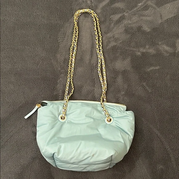 Tory Burch Light Green Shoulder Bag with Gold Chain - Picture 3 of 7